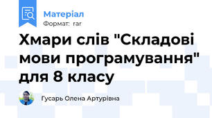 Хмари слів "Складові мови програмування" для 8 класу