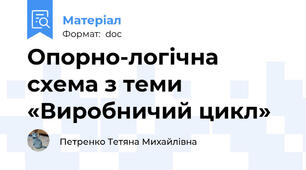 Опорно-логічна схема з теми «Виробничий цикл»