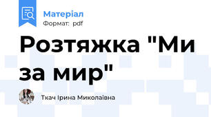Розтяжка "Ми за мир"