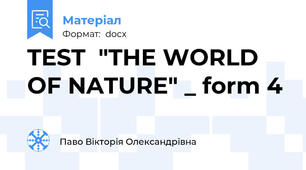 TEST  "THE WORLD OF NATURE" _ form 4