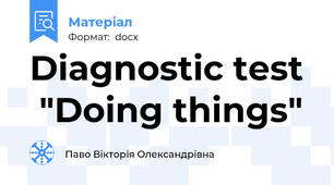 Diagnostic test   "Doing things"