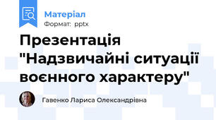 Презентація "Надзвичайні ситуації  воєнного характеру"