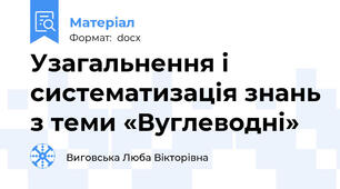 Узагальнення і систематизація знань з теми «Вуглеводні»