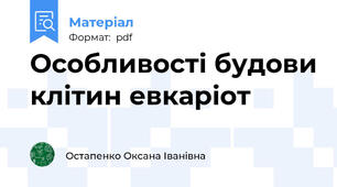 Особливості будови клітин евкаріот