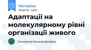 Адаптації на молекулярному рівні організації живого