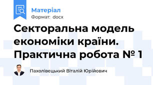 Секторальна модель економіки країни. Практична робота № 1