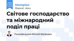 Світове господарство та міжнародний поділ праці