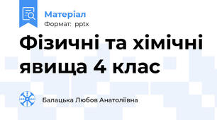 Фізичні та хімічні явища 4 клас