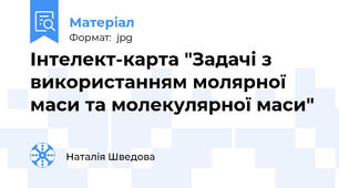 Інтелект-карта "Задачі з використанням молярної маси та молекулярної маси"