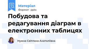 Побудова та редагування діаграм в електронних таблицях