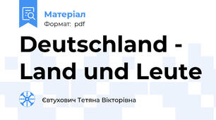 Deutschland - Land und Leute