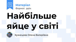 Найбільше яйце у світі
