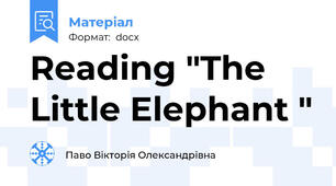 Reading "The Little Elephant "