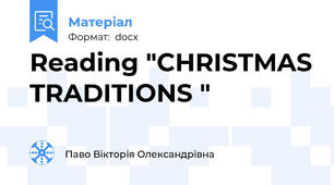Reading "CHRISTMAS TRADITIONS "