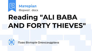 Reading "ALI BABA AND FORTY THIEVES"