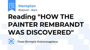 Reading "HOW THE PAINTER REMBRANDT WAS DISCOVERED"