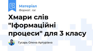 Хмари слів "Іформаційні процеси" для 3 класу
