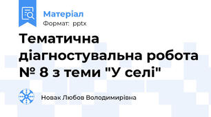 Тематична діагностувальна робота № 8 з теми "У селі"