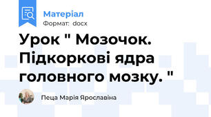 Урок " Мозочок. Підкоркові ядра головного мозку. "