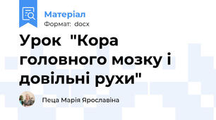 Урок  "Кора головного мозку і довільні рухи"