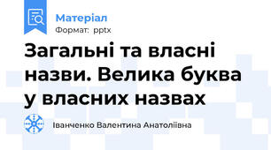 Загальні та власні назви. Велика буква у власних назвах