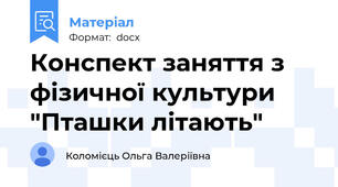 Конспект заняття з фізичної культури "Пташки літають"