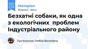 Безхатні собаки, як одна з екологічних  проблем Індустріального району