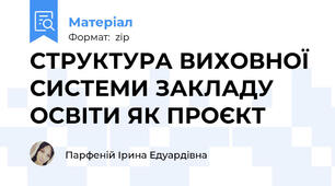 СТРУКТУРА ВИХОВНОЇ СИСТЕМИ ЗАКЛАДУ ОСВІТИ ЯК ПРОЄКТ