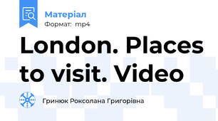 London. Places to visit. Video
