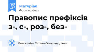 Правопис префіксів з-, с-, роз-, без-