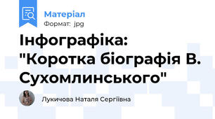 Інфографіка: "Коротка біографія В. Сухомлинського"