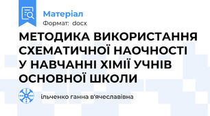 МЕТОДИКА ВИКОРИСТАННЯ СХЕМАТИЧНОЇ НАОЧНОСТІ У НАВЧАННІ ХІМІЇ УЧНІВ ОСНОВНОЇ ШКОЛИ