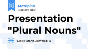 Presentation "Plural Nouns"