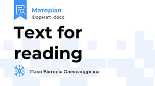 Text for reading