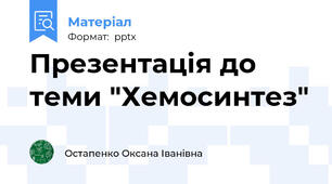 Презентація до теми "Хемосинтез"