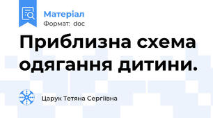Приблизна схема одягання дитини.