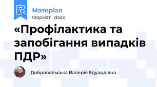 «Профілактика та запобігання випадків ПДР»