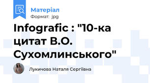 Infografic : "10-ка цитат В.О. Сухомлинського"