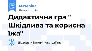 Дидактична гра " Шкідлива та корисна їжа"