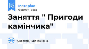 Заняття " Пригоди камінчика"