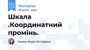 Шкала .Координатний промінь.