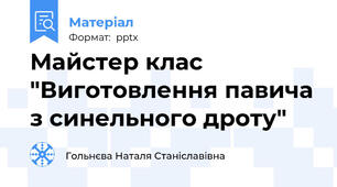 Майстер клас "Виготовлення павича з синельного дроту"
