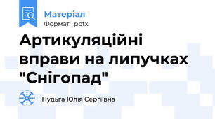 Артикуляційні вправи на липучках "Снігопад"
