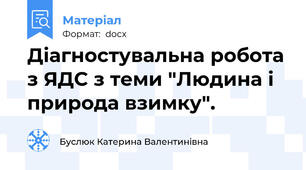 Діагностувальна робота з ЯДС з теми "Людина і природа взимку".