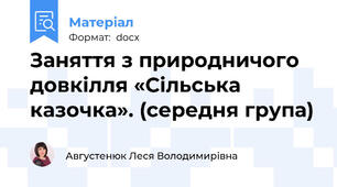 Заняття з природничого довкілля «Сільська казочка». (середня група)