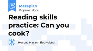 Reading skills practice: Can you cook?