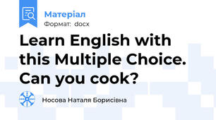 Learn English with this Multiple Choice. Can you cook?