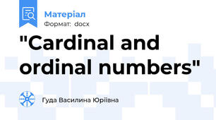 "Cardinal and ordinal numbers"