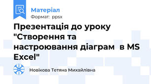 Презентація до уроку "Створення та настроювання діаграм  в MS Excel"