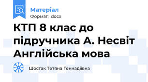 КТП 8 клас до підручника А. Несвіт Англійська мова